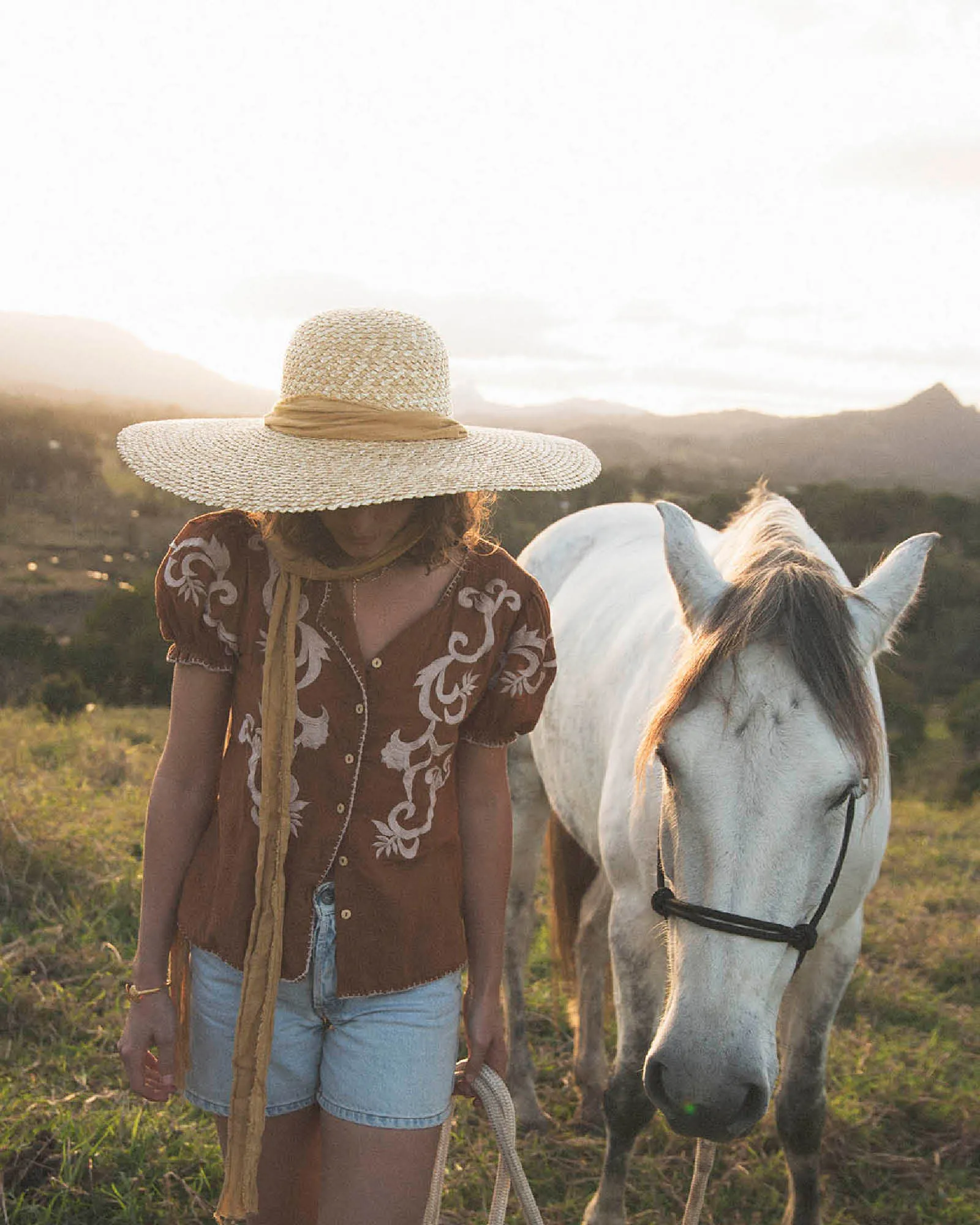 The Meadow Straw Hat - Gingham