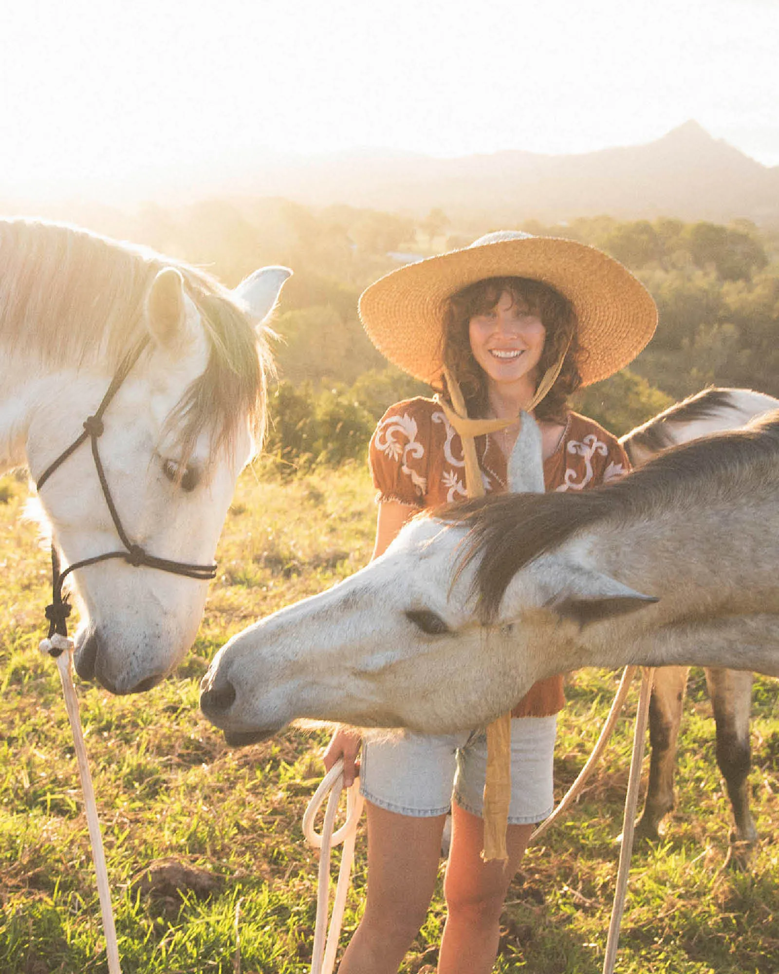 The Meadow Straw Hat - Gingham