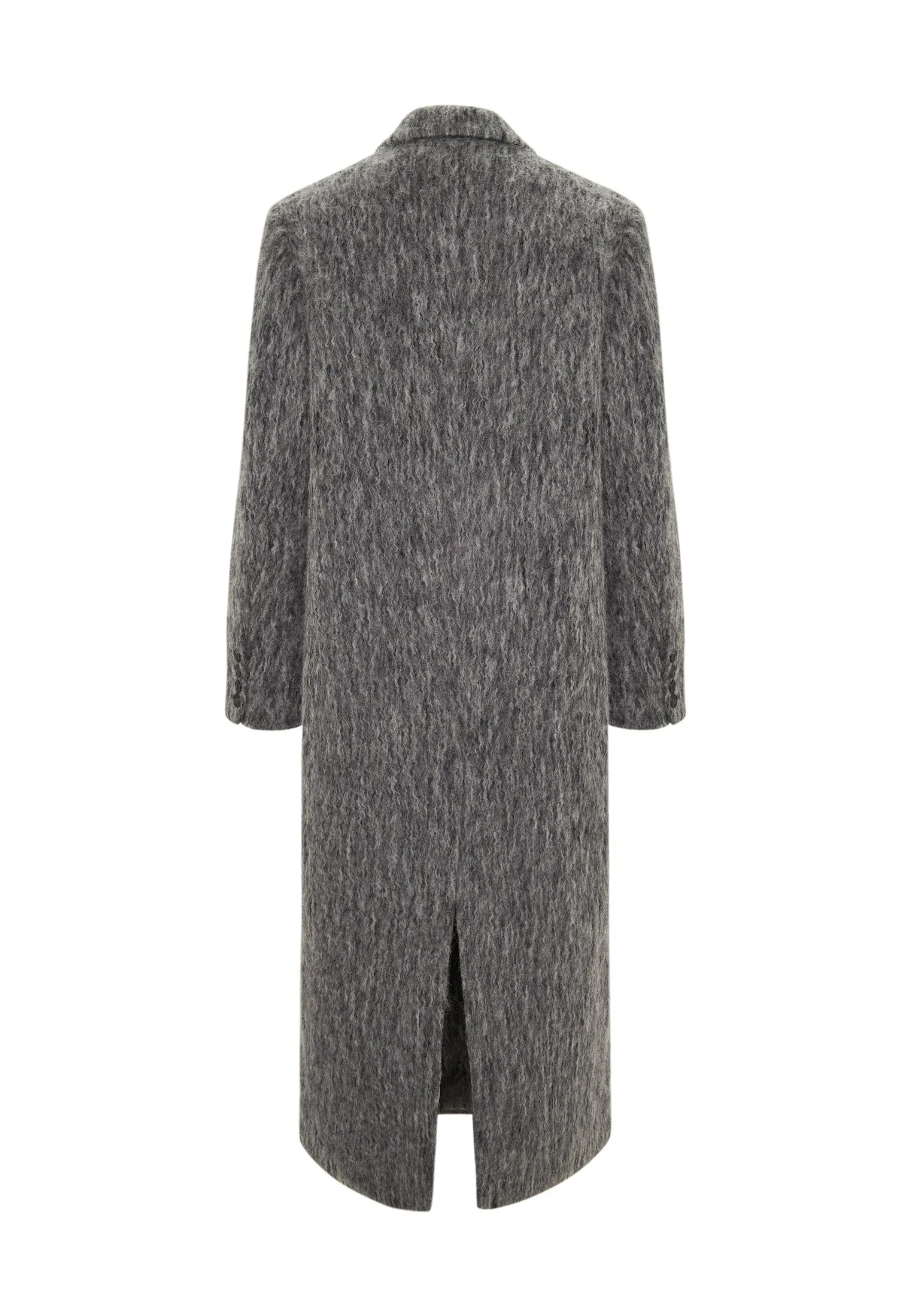 Trendy Oversized Gray Wool Coat Eira