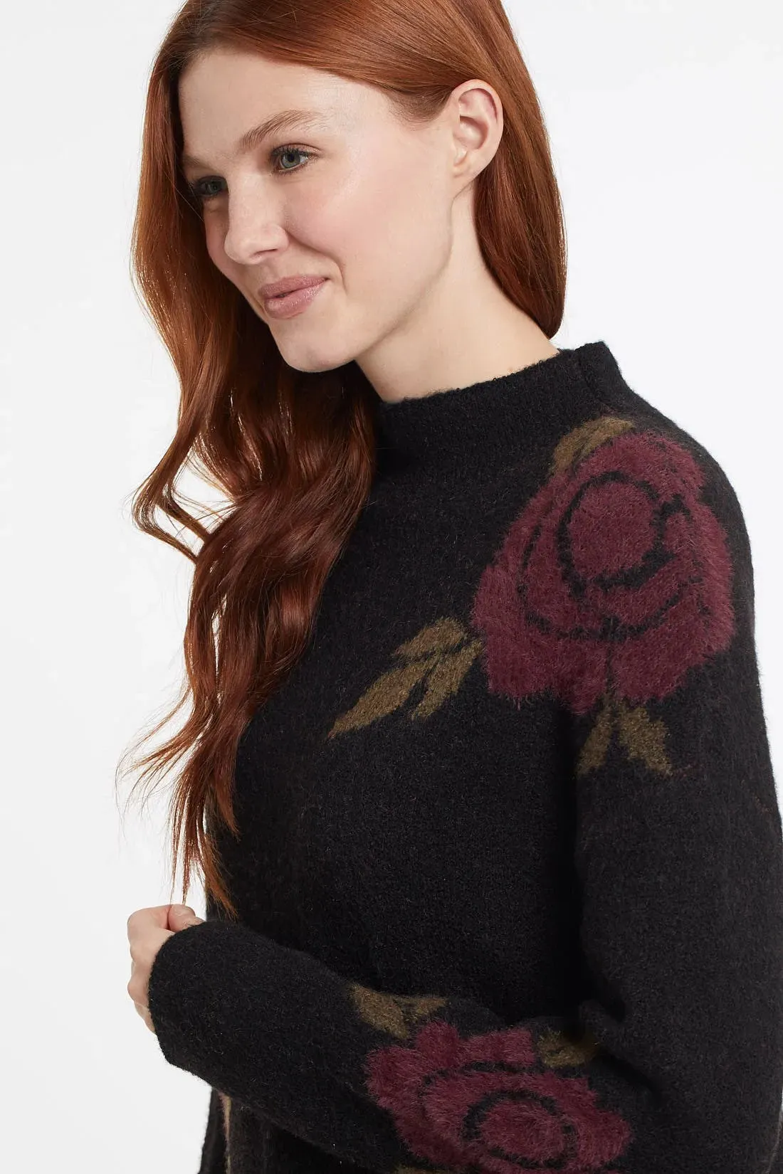 Tribal | Eyelash Yarn Funnel Neck Sweater | Women's