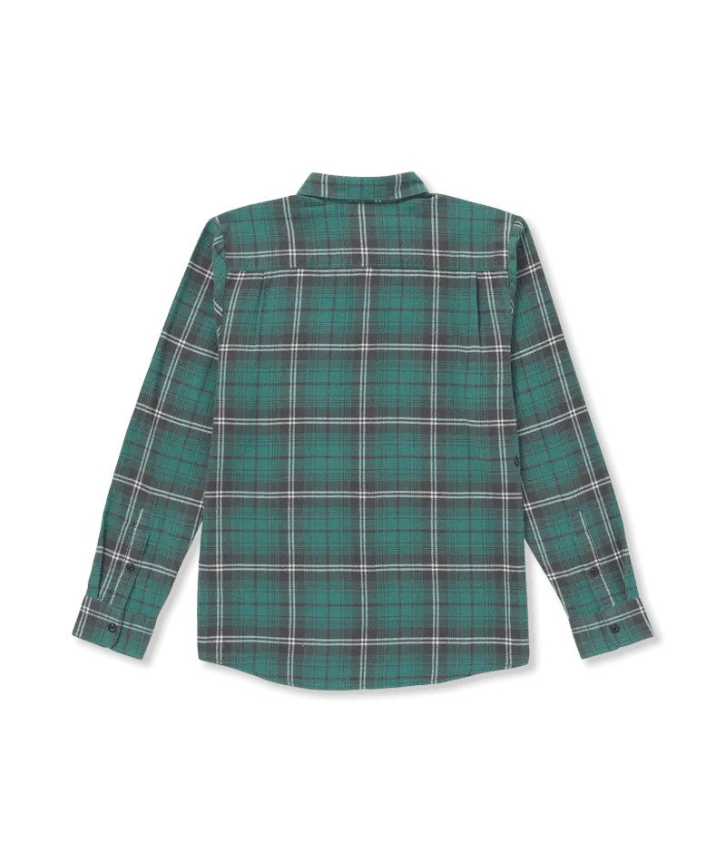 Volcom Caden Plaid Shirt Sea Green