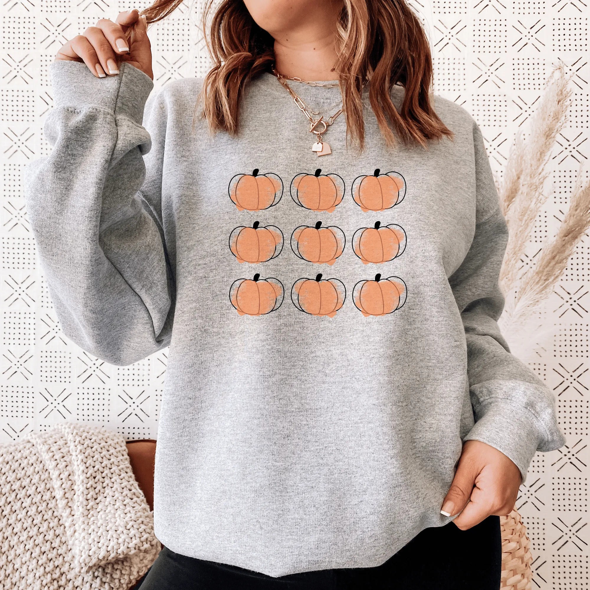 Watercolor Pumpkins Fall Sweatshirt