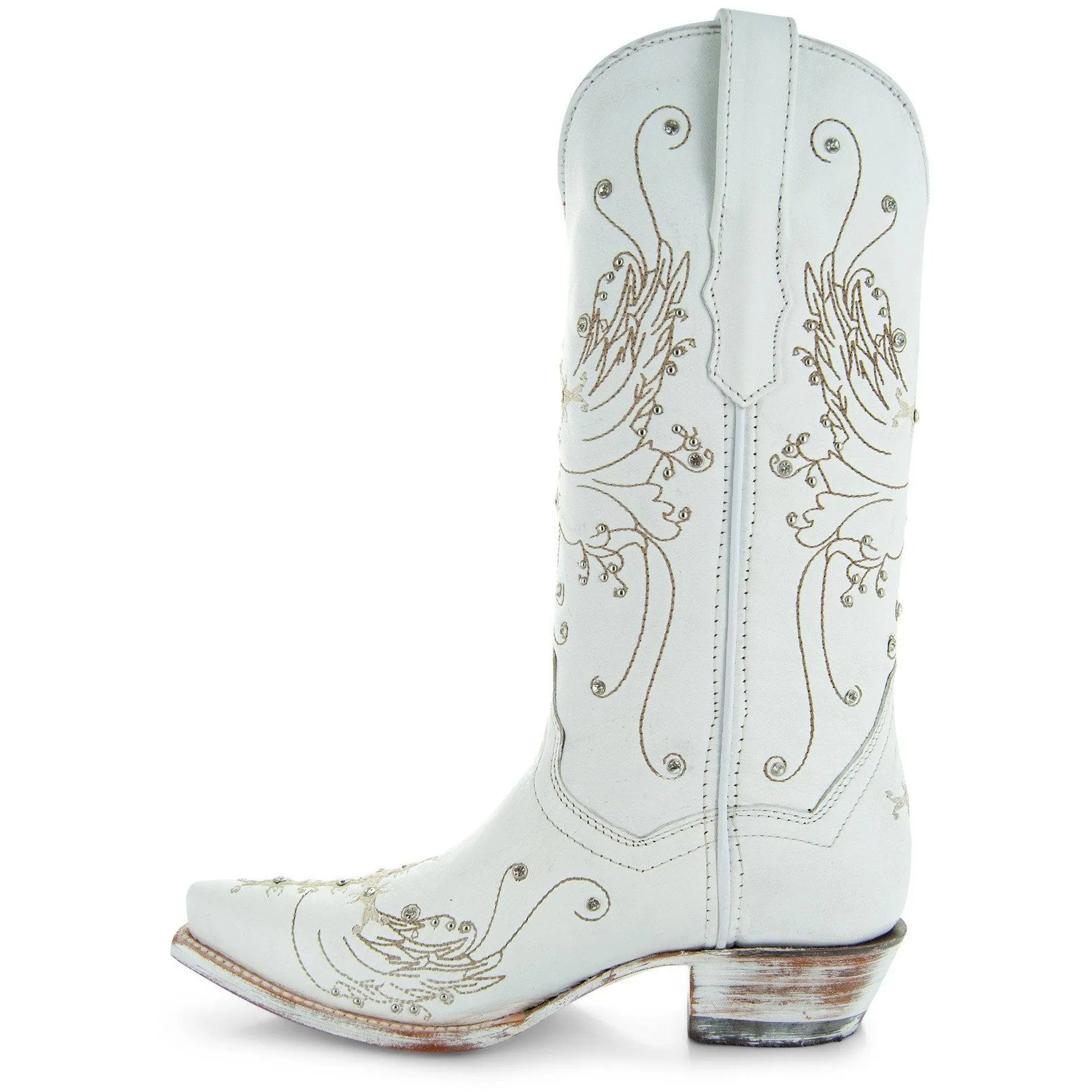 White Rhinestone Cowgirl Boots (Wedding Cowgirl Boots)