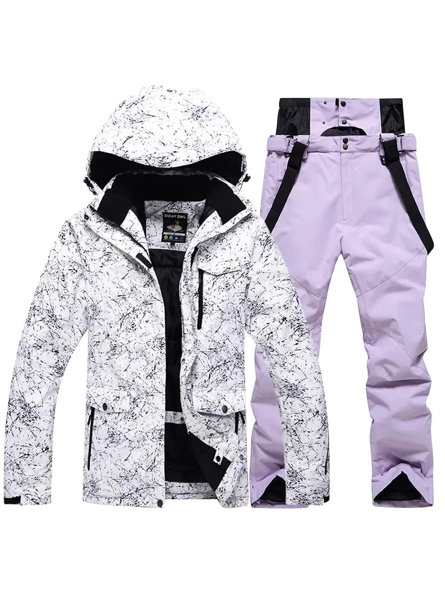 Women's Colorful Printed Ski Jackets and Pants