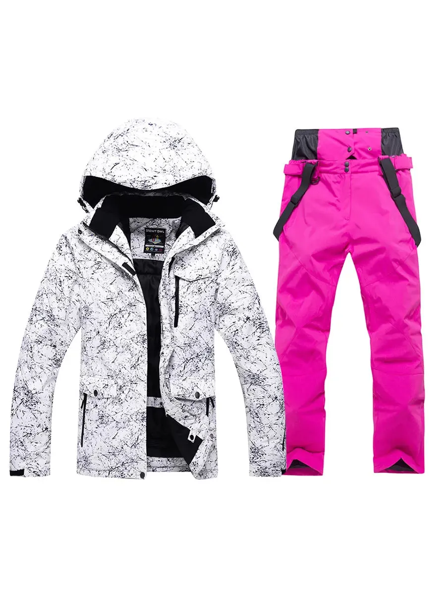 Women's Colorful Printed Ski Jackets and Pants