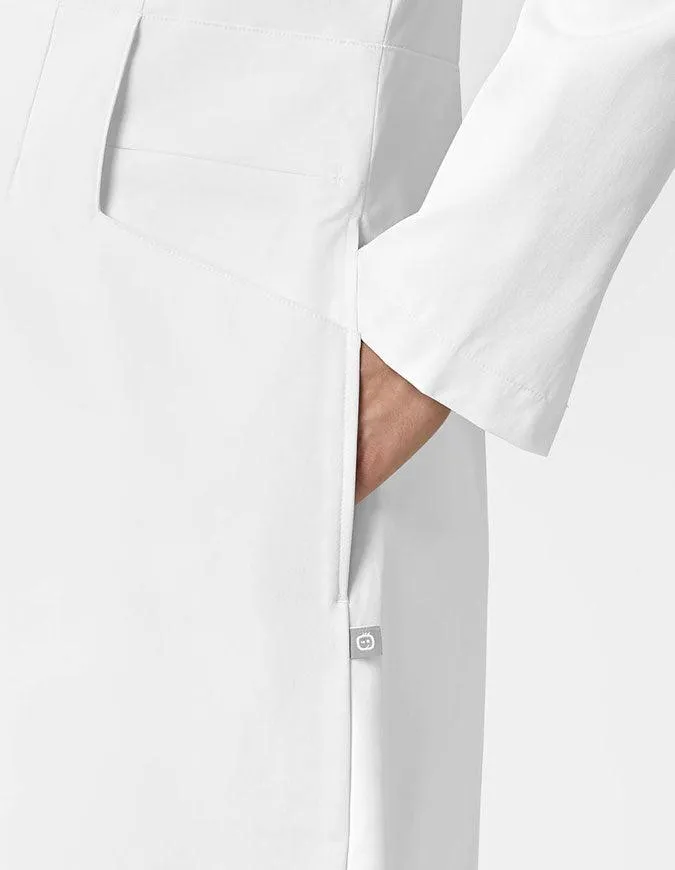 WonderWink Slate Women's Long Lab Coat White