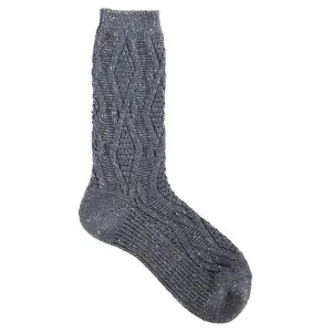 WORLDS SOFTEST CABLE CREW SOCKS SMOKEY CONFETT - WOMENS