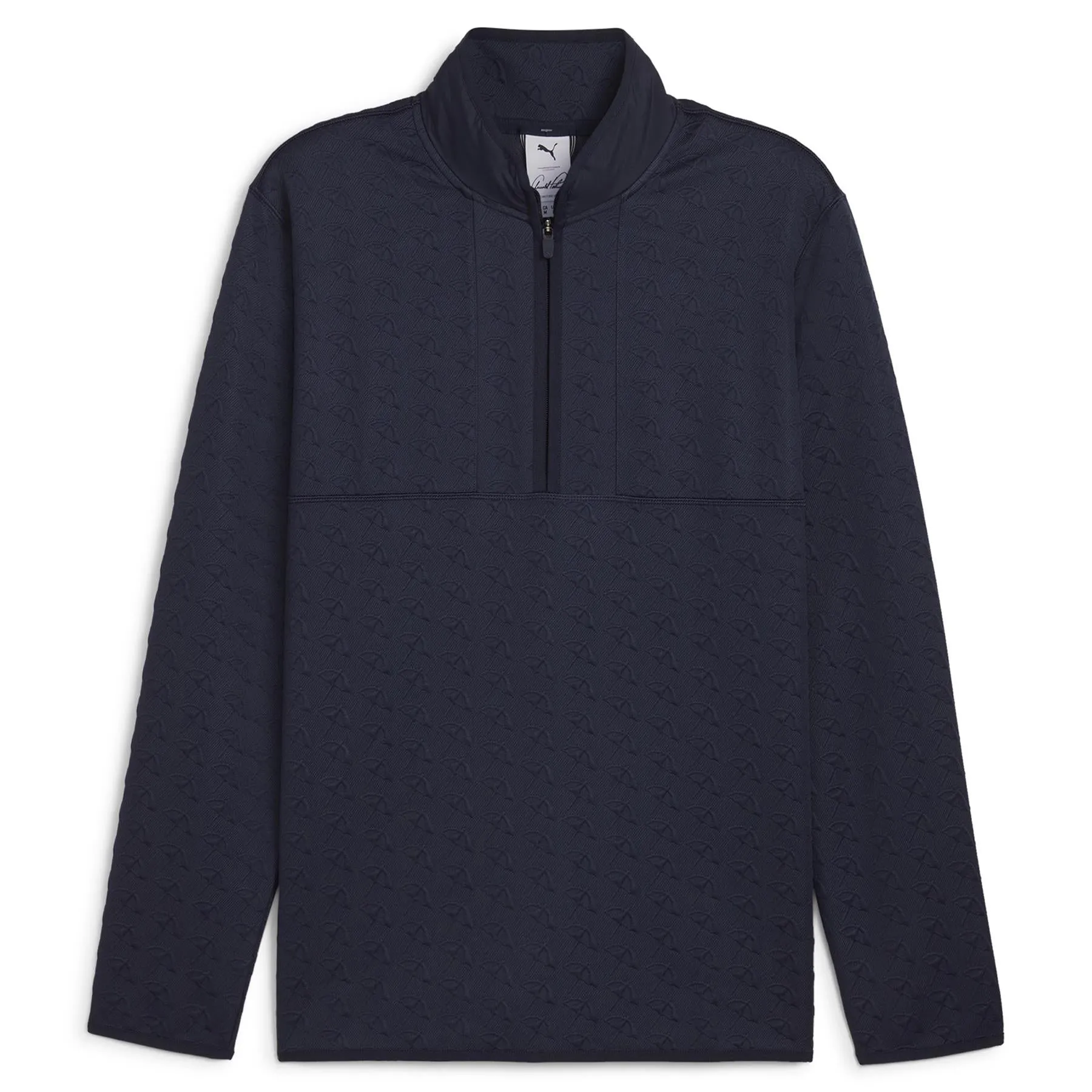 x AP Jacquard Quarter Zip Mid Layer Deep Navy - AW24